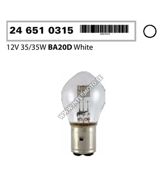 12V 35/35W BA20D PIRN (24 651 0315)