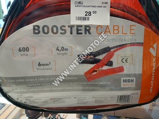 KÄIVITUSJUHTMED 600A 6mm` 4,0M